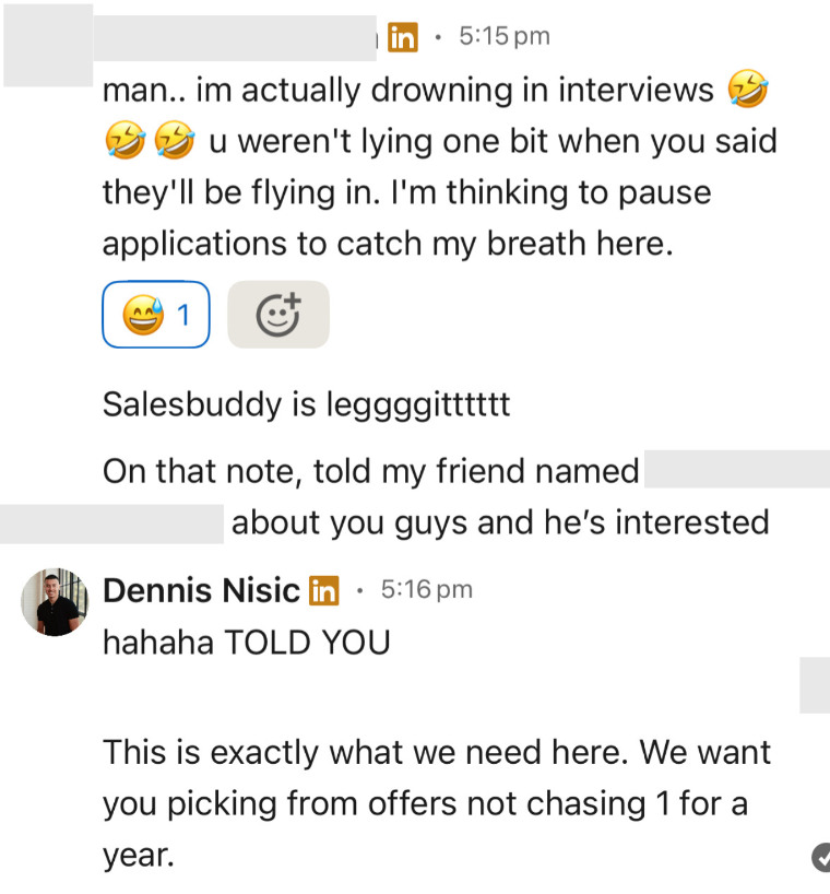 Message to a SalesBuddy Director